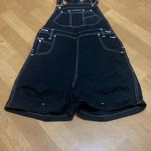 cute black shortalls